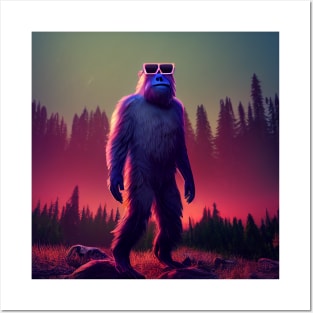 Dope Sasquatch in Nature Posters and Art